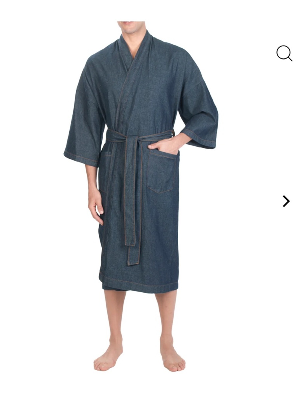 MAJESTIC International Kimono en jean Jaspe one size